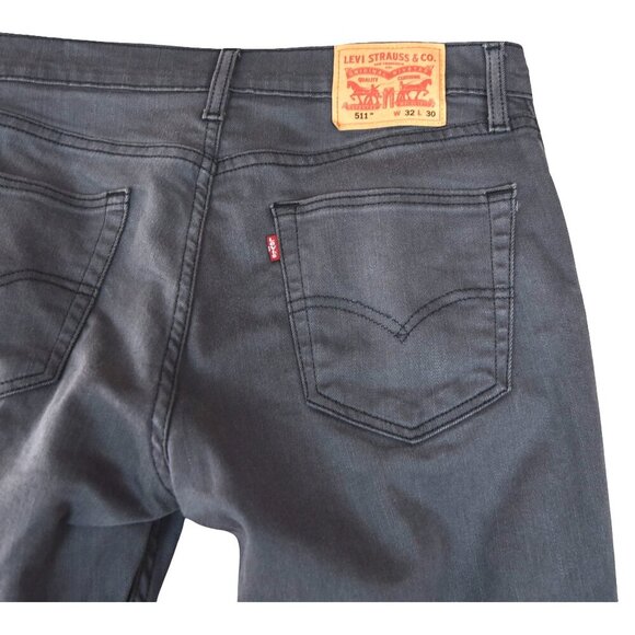 Levi’s 511 Flex Jeans Slim Fit Cement Gray W32 L30 Sleek - Picture 3 of 9